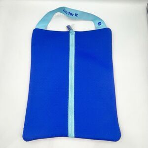 Weight Watchers Women's Zippered Shoe Bag 13"X11" Blue